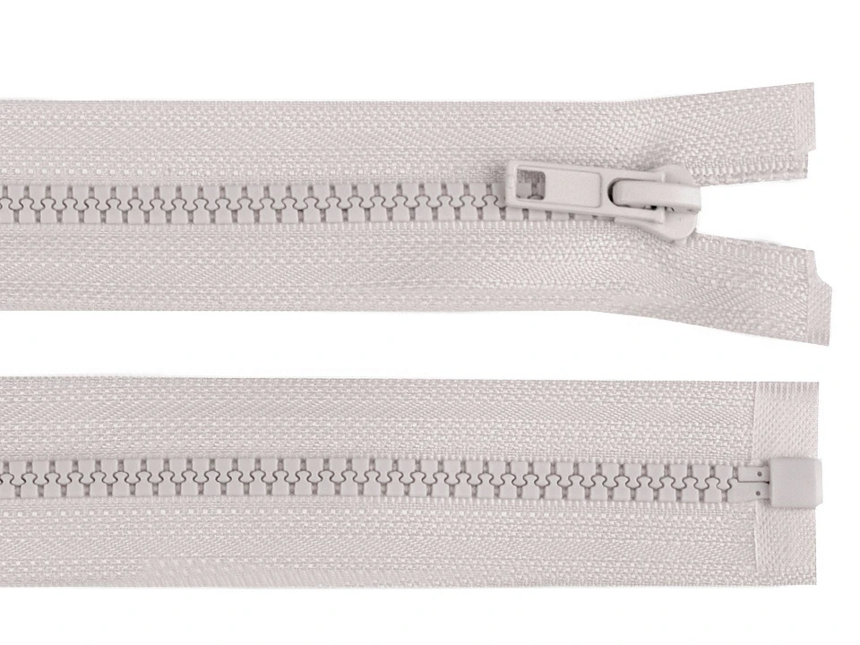 Kostený zips šírka 5 mm dĺžka 55 cm bundový -1ks