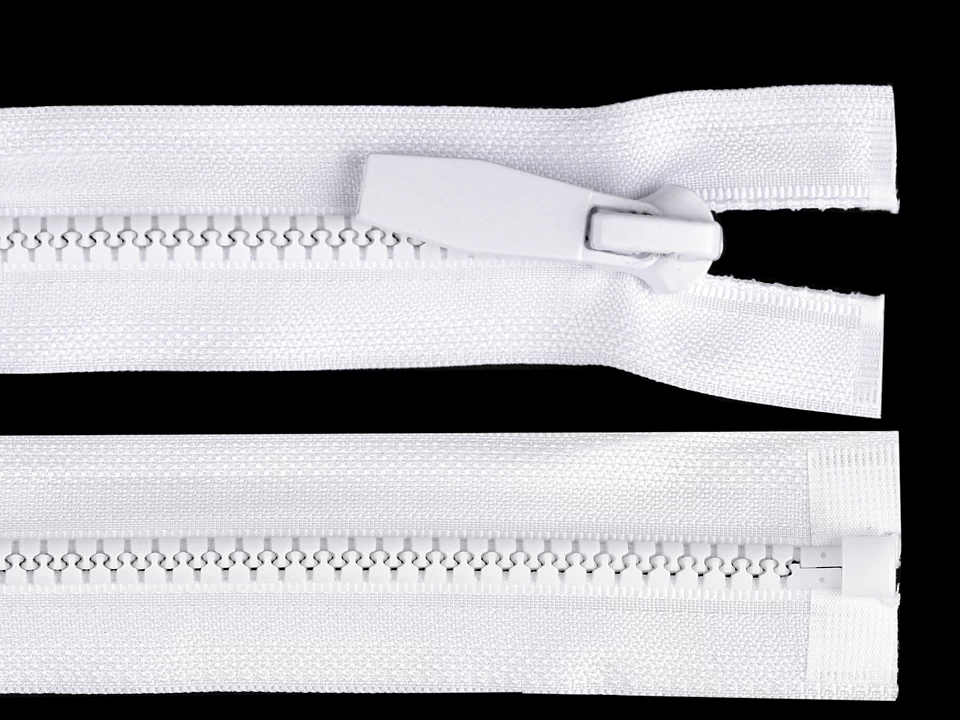 Kostený zips šírka 5 mm dĺžka 60 cm okrúhle zúbky  - 1 ks