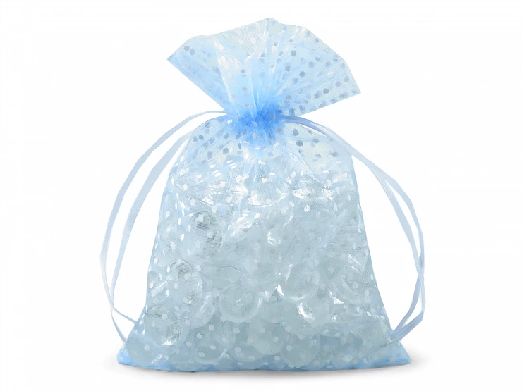 Darčekové vrecúško 13x18 cm organza s bodkami - 2ks