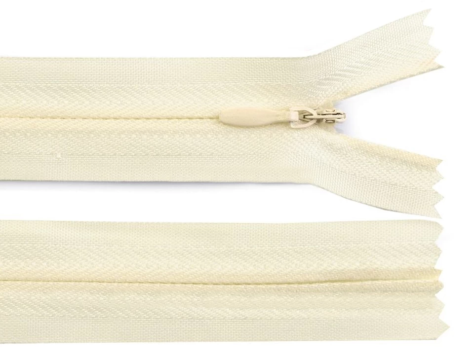 Špirálový zips skrytý No 3 dĺžka 22 cm- 1ks