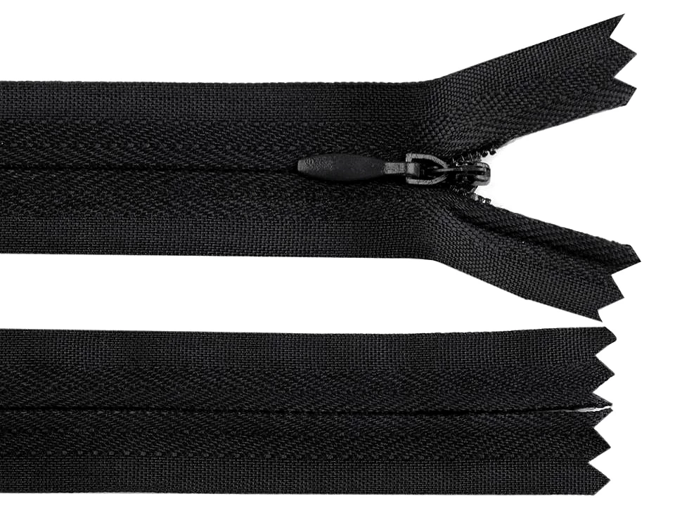 Špirálový zips skrytý šírka 3 mm dĺžka 35 cm -1ks