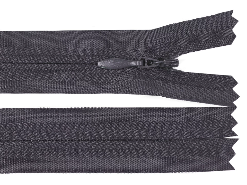 Špirálový zips skrytý šírka 3 mm dĺžka 45 cm -1ks