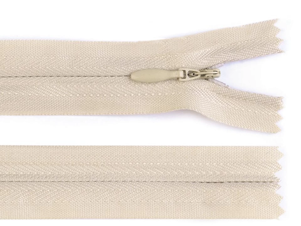 Špirálový zips skrytý No 3 dĺžka 50 cm- 1ks