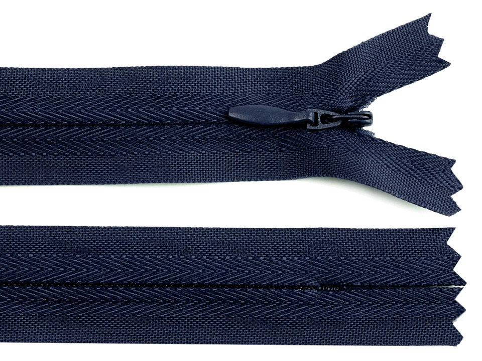 Špirálový zips skrytý No 3 dĺžka 50 cm- 1ks