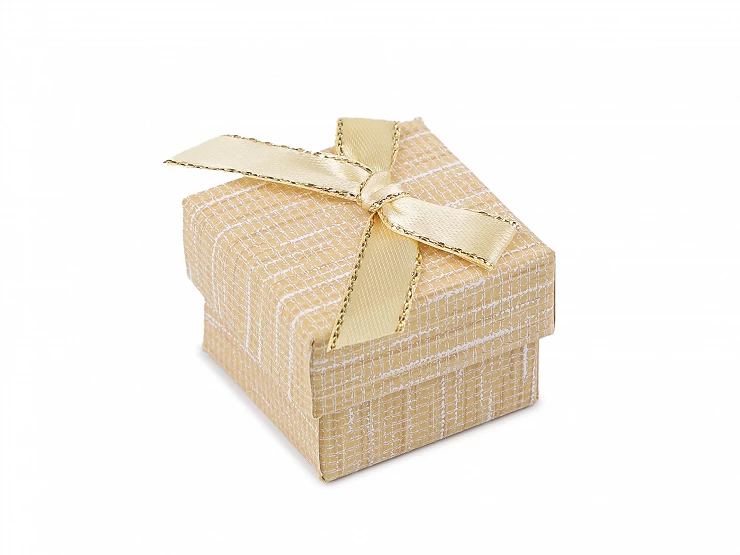 Krabička s mašličkou 4x4 cm - 1ks