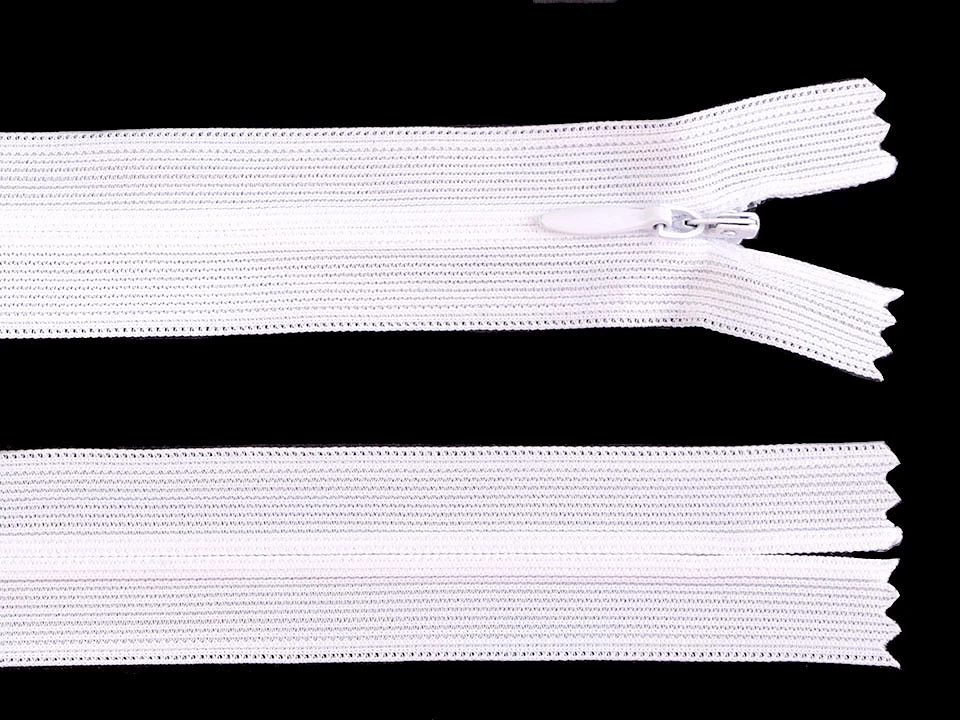 Špirálový zips skrytý šírka 3 mm dĺžka 30 cm dederon -1ks