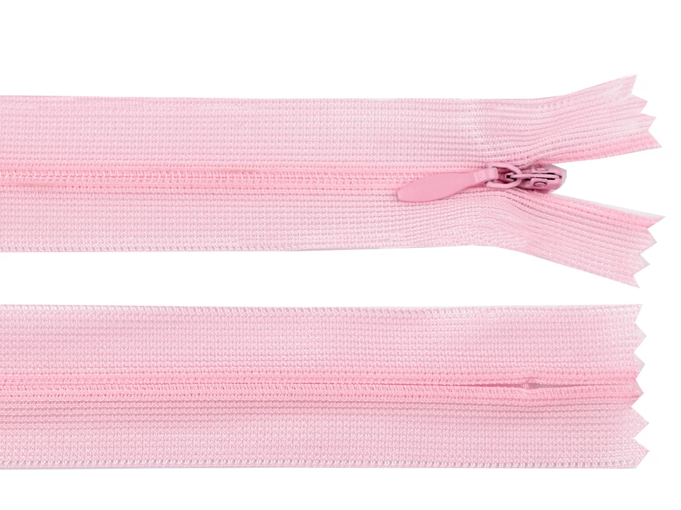 Špirálový zips skrytý šírka 3 mm dĺžka 30 cm dederon -1ks
