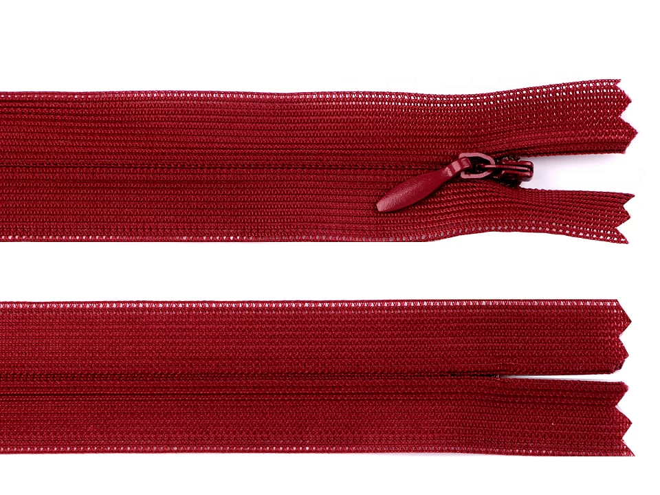 Špirálový zips skrytý šírka 3 mm dĺžka 30 cm dederon -1ks