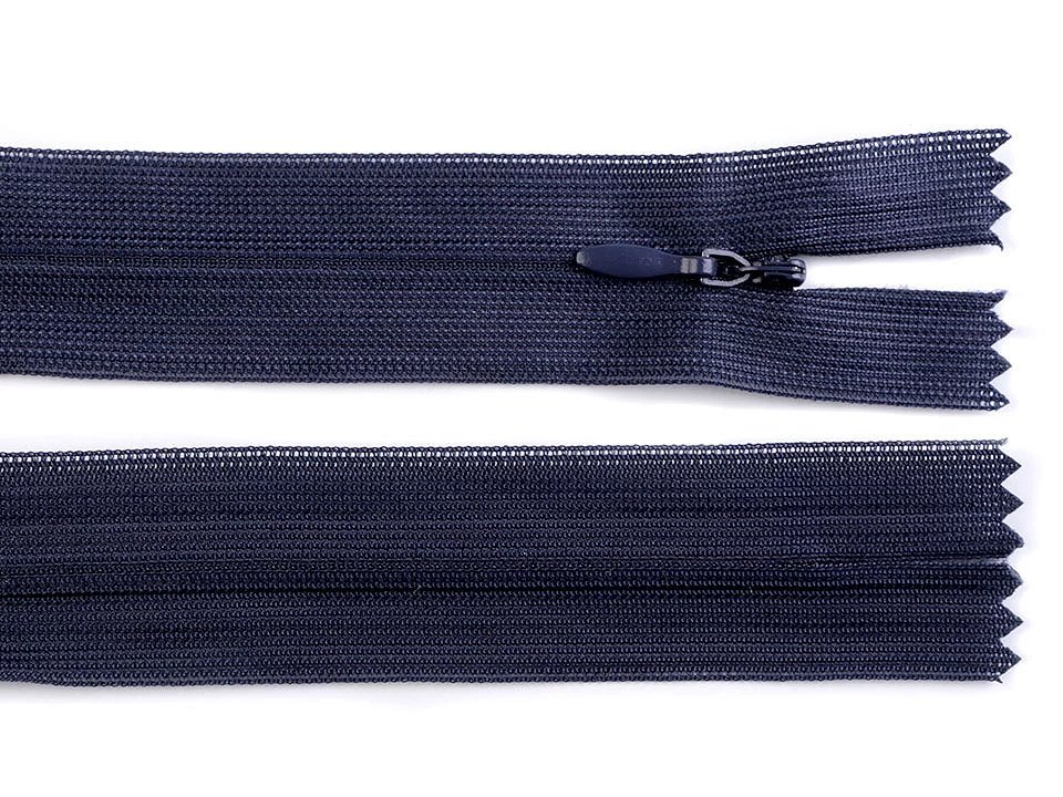 Špirálový zips skrytý šírka 3 mm dĺžka 35 cm dederón -1ks