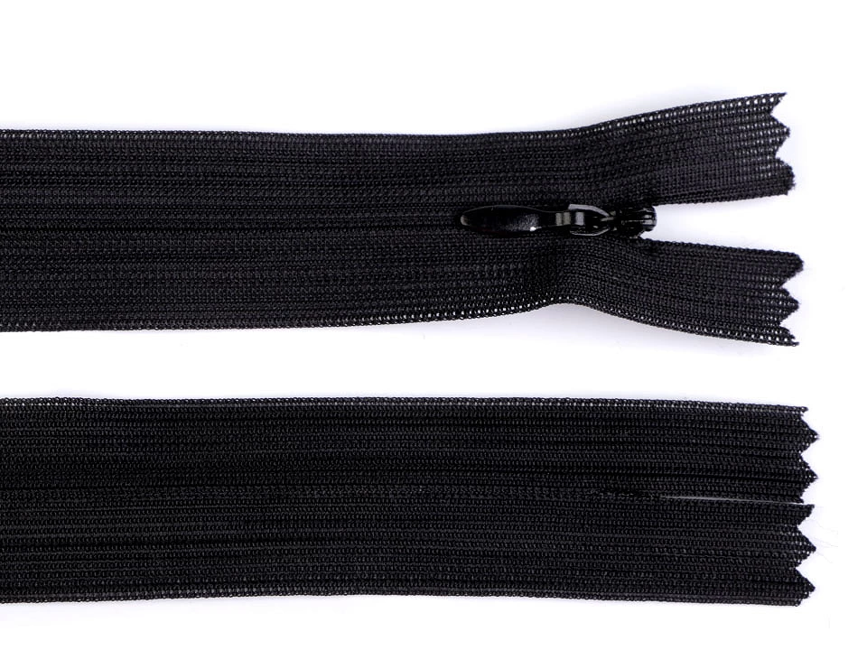 Špirálový zips skrytý šírka 3 mm dĺžka 35 cm dederón -1ks
