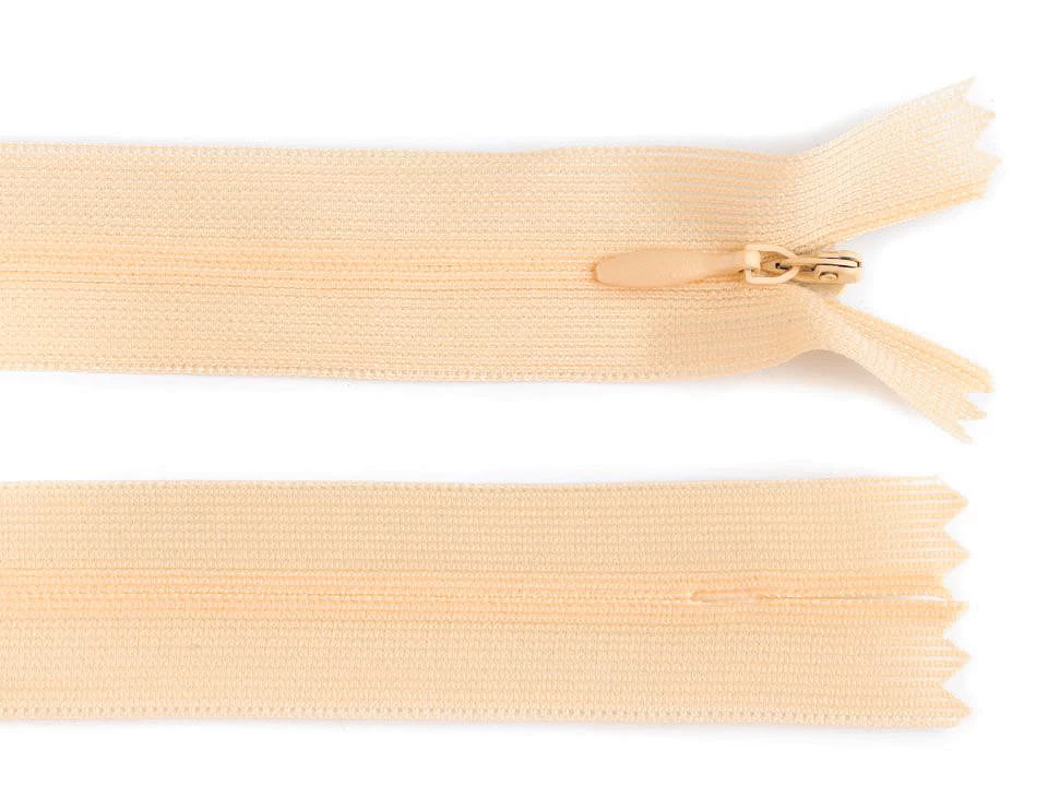 Špirálový zips skrytý šírka 3 mm dĺžka 60 cm dederón -1ks