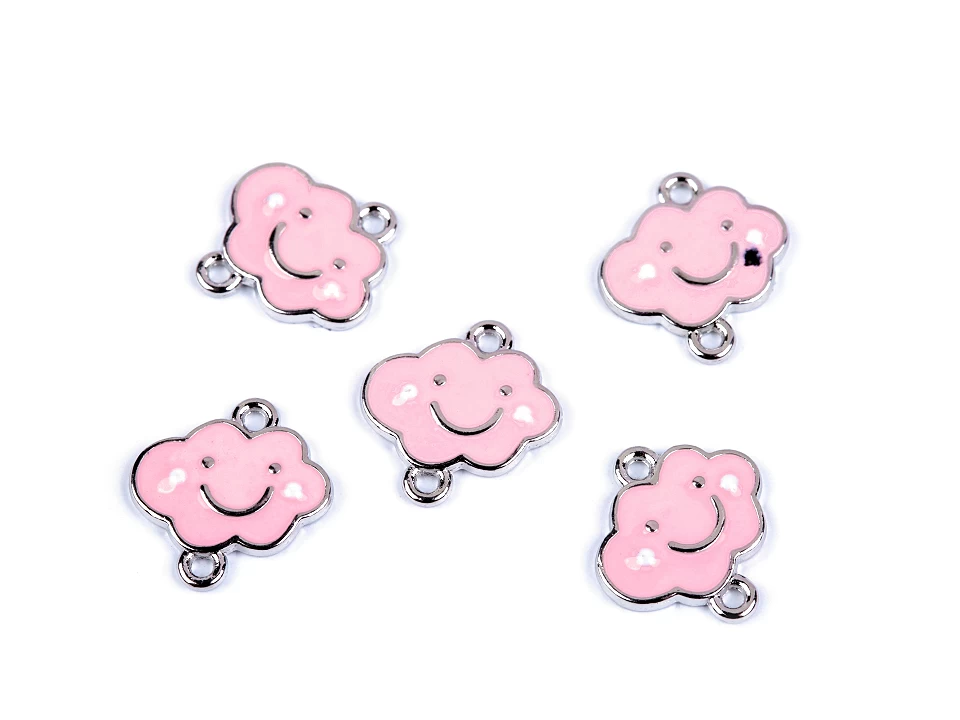 Ozdobný diel / prívesok mráčik 13x14 mm -5ks