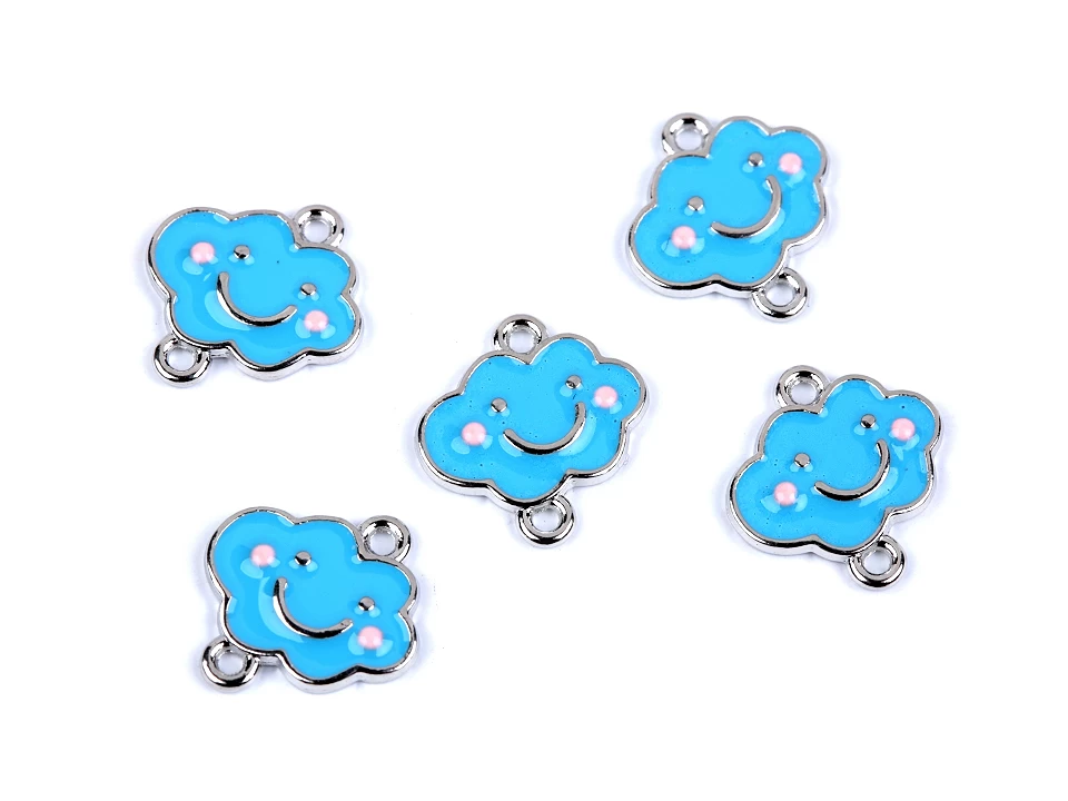 Ozdobný diel / prívesok mráčik 13x14 mm -5ks