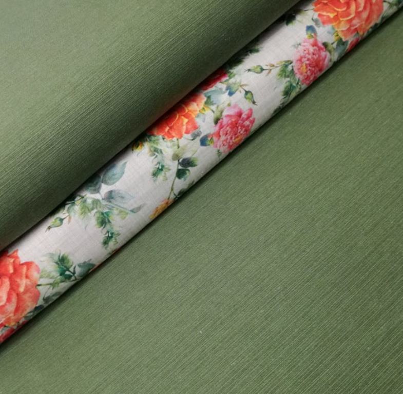 DEKORAČNÁ LÁTKA EMOTION KHAKI- OBOJSTRANNÁ ZÁVESOVINA 280cm!!!