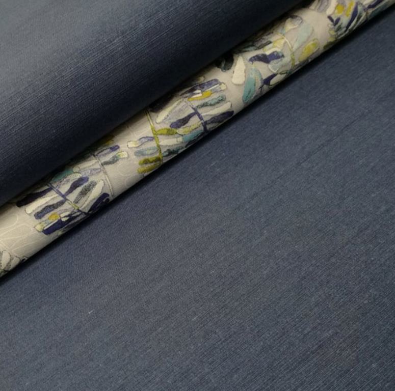 DEKORAČNÁ LÁTKA EMOTION MODRÁ JEANS- OBOJSTRANNÁ ZÁVESOVINA 280cm!!!
