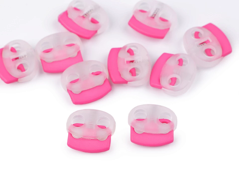 Brzdičky s dvoma dierkami 17x19 mm – variant 1 pink – 10 ks