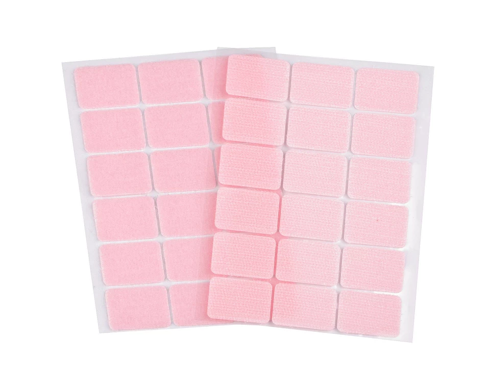 Suchý zips samolepiaci obdĺžniky 25x32 mm - 1 karta