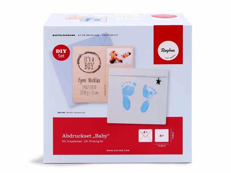 Baby sada na odtlačky detských nožičiek a ručičiek - 4ks