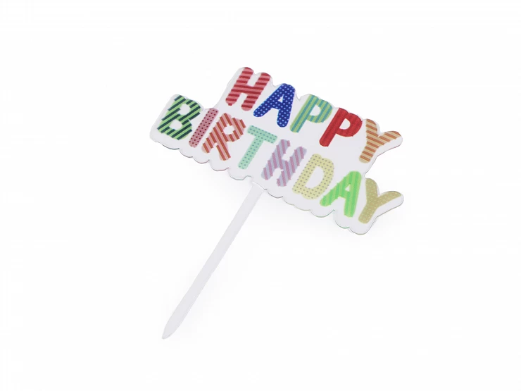 Narodeninový zápich Happy Birthday - 1ks