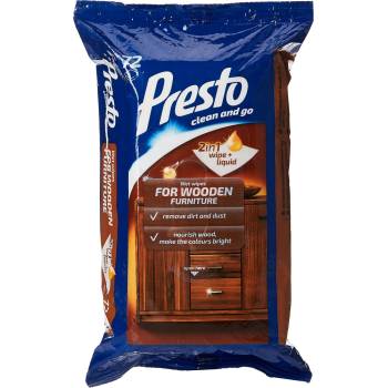 Presto Vlhčené obrúsky na drevo 2V1 72 ks