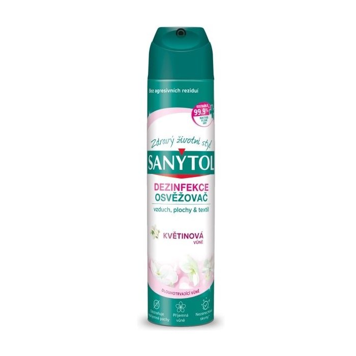 Sanytol Dezinfekčný osviežovač vzduchu, povrchov a textílií s kvetinovou vôňou 300 ml