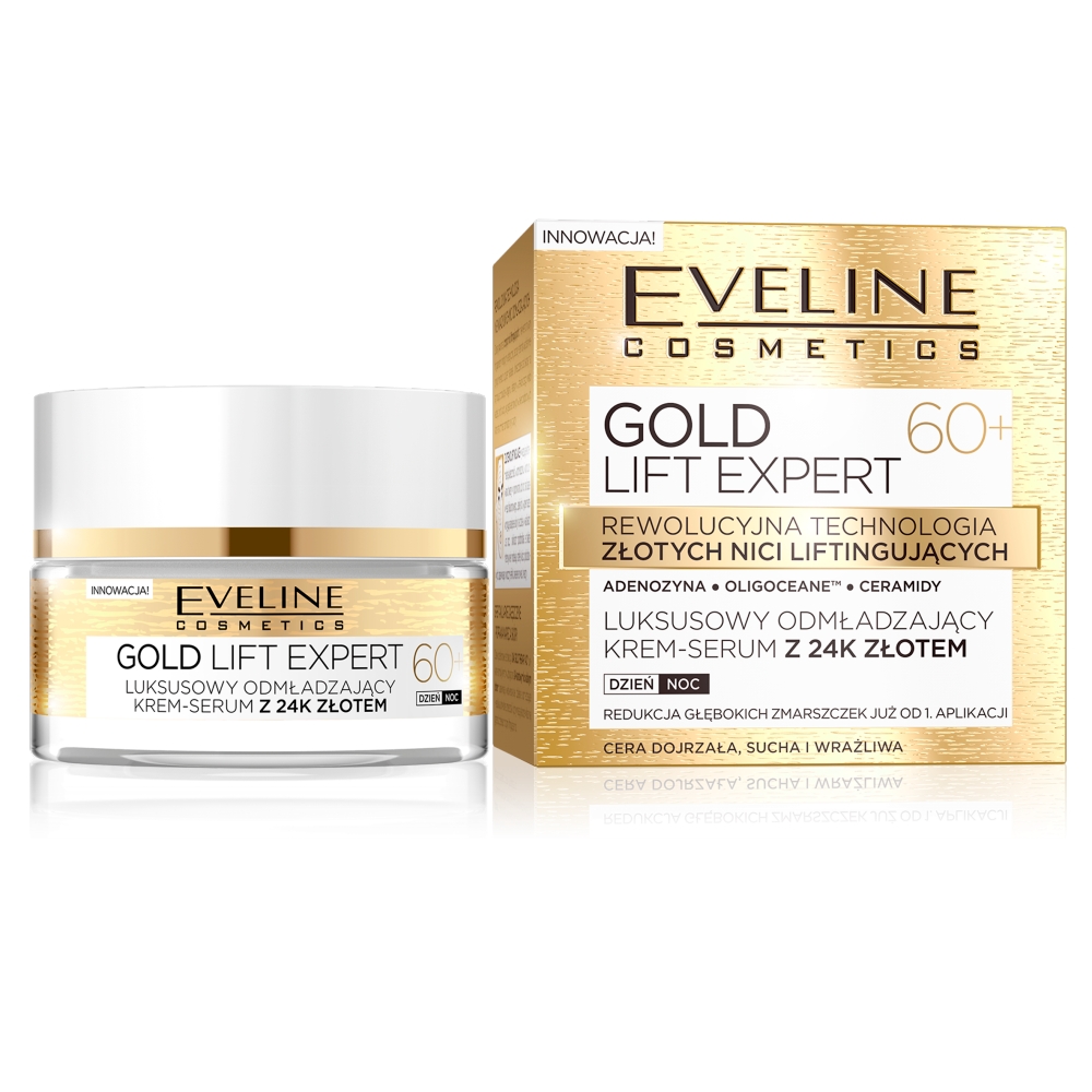 Eveline Gold Lift Expert denný nočný krém 60+ 50 ml