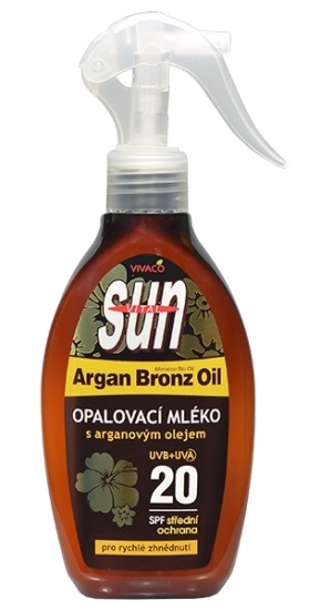 SunVital Argan Oil opaľovacie mlieko SPF 20 200 ml