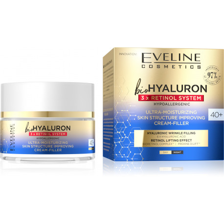 Eveline krém BioHyaluron 3 x Retinol system 40+ 50 ml