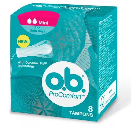 O.B. ProComfort Mini tampóny 8 ks