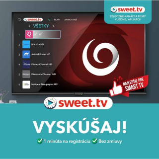 Sweet TV, predplatné na 3 mesiace,  balík L  - Zľava 56% ! 