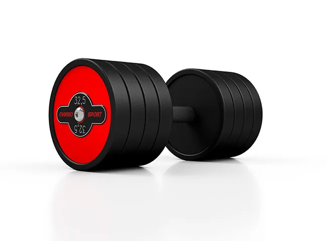 Jednoručka 32,5 Kg železná pogumovaná MW-HG32,5 Marbo Sport