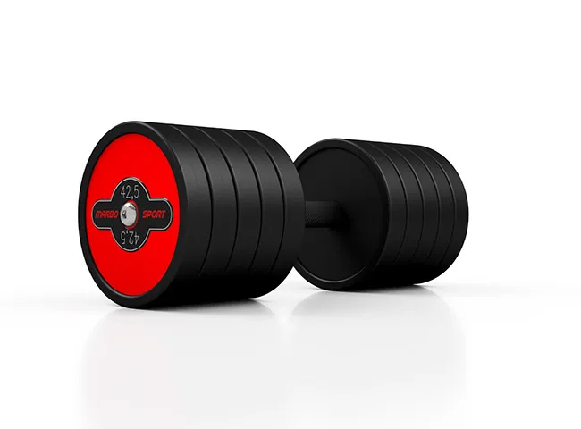 Jednoručka 42,5 Kg železná pogumovaná MW-HG42,5 Marbo Sport