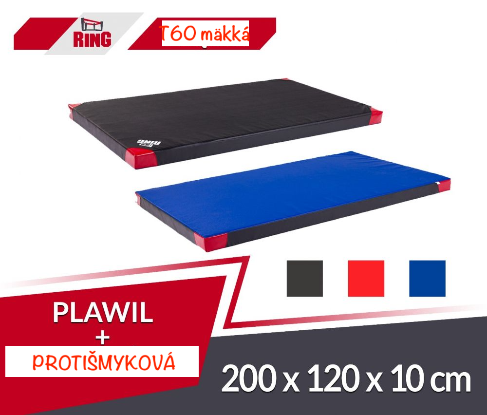 Gymnastická žinenka protišmyková mäkká (T60) 200x120x10 RM-61 Ring Sport
