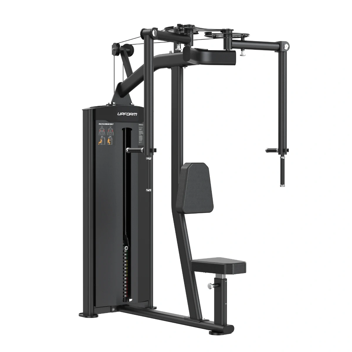 Profesionálny stroj na prsné svaly a zadné ramená UpForm Elite URQ-103 – Pec Fly / Rear Delt 2 v 1