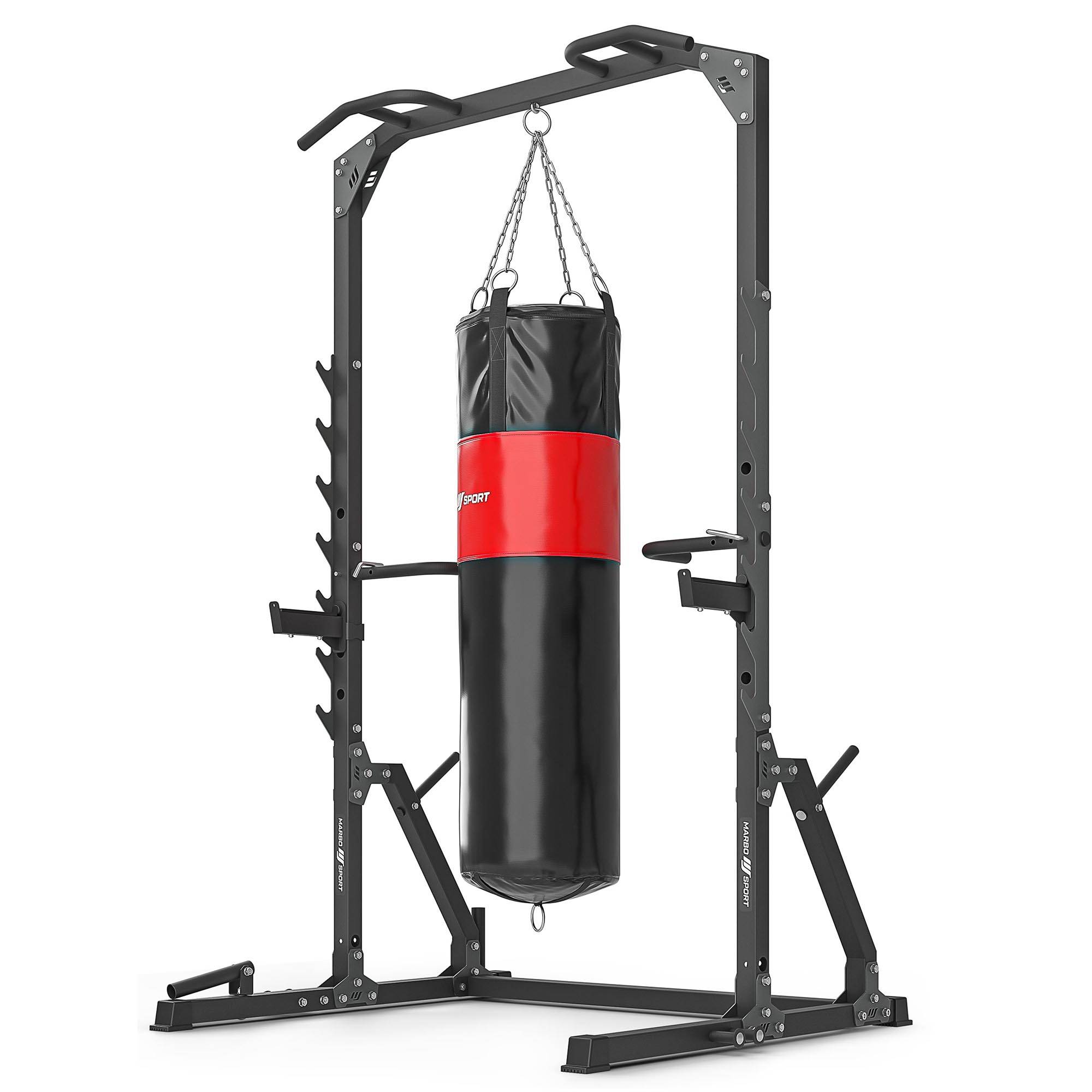 Marbo Sport MS-U115 2.0 – spodná konštrukcia s úchytmi na odporové gumy a landmine adaptérom