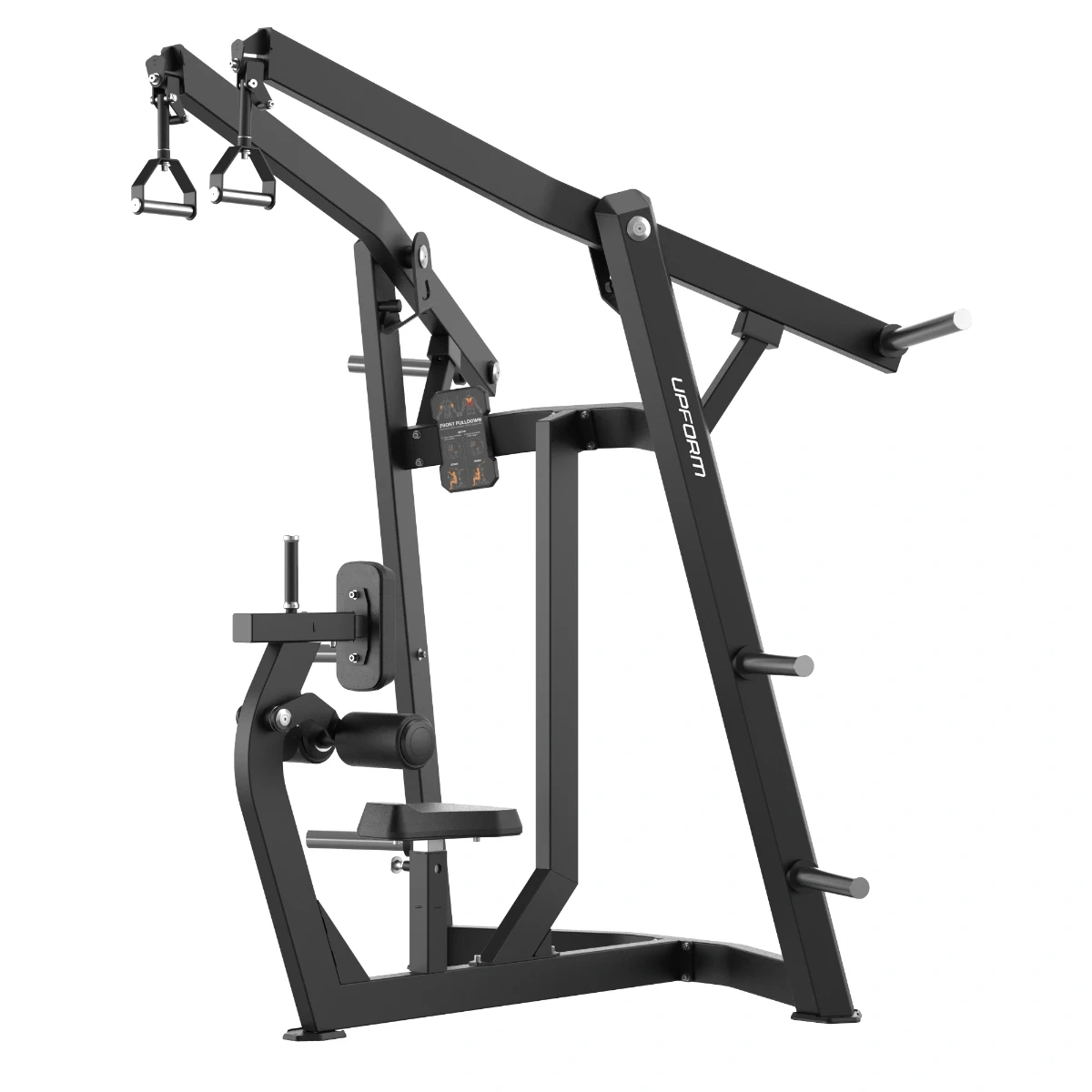 Profesionálny stroj na sťahovanie zhora UpForm Elite URQ-209 Lat Pulldown s nezávislými ramenami na tréning širokého svalu chrbta