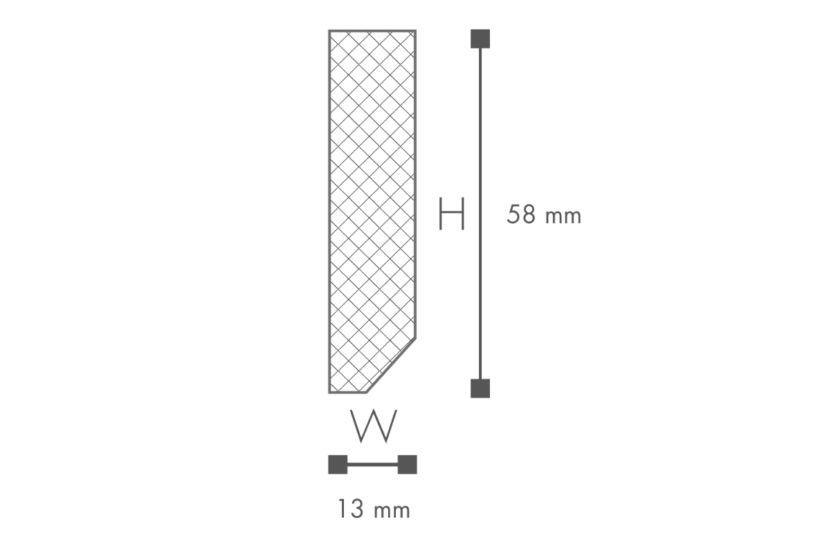Lišta Wallstyl FT2 13 x 58