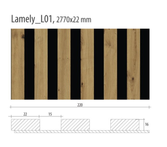 Lamelový panel L01-16