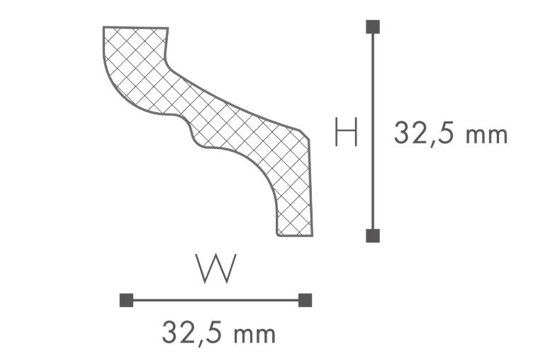 Lišta Nomastyl F 33 x 33