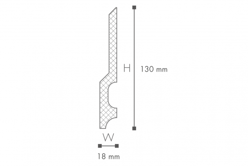 Lišta Wallstyl FD22 18 x 130