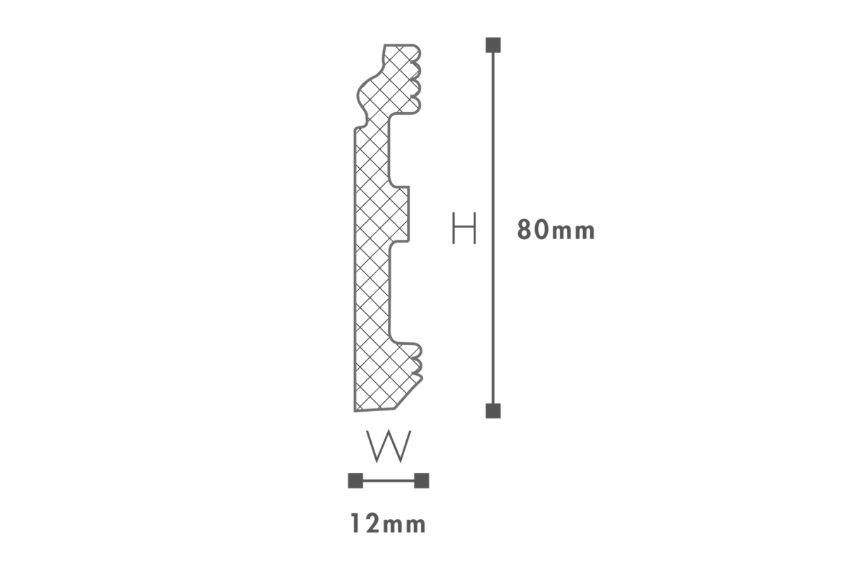 Lišta Wallstyl FL1 13 x 80