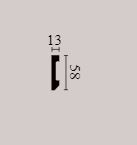 Lišta Wallstyl FT2 black13 x 58