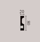 Lišta Wallstyl IL11 black 80x20