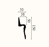 Lišta Arstyl IL9 151 mm x 50 mm