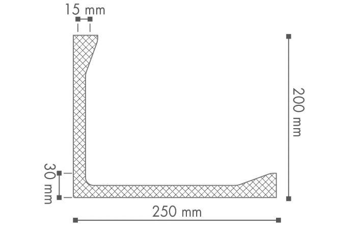 Lišta Arstyl L2  250 x 200