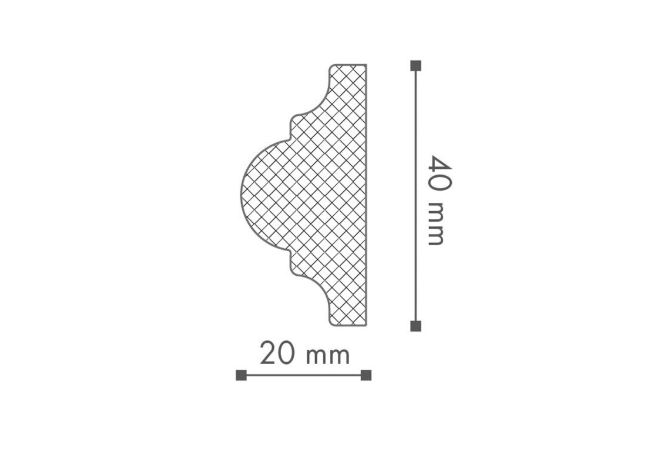 Lišta wallstyl WL1 18 x 38