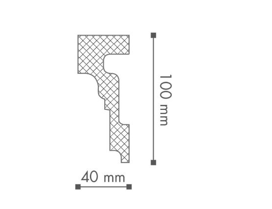 Lišta Wallstyl WL4 40 x 100