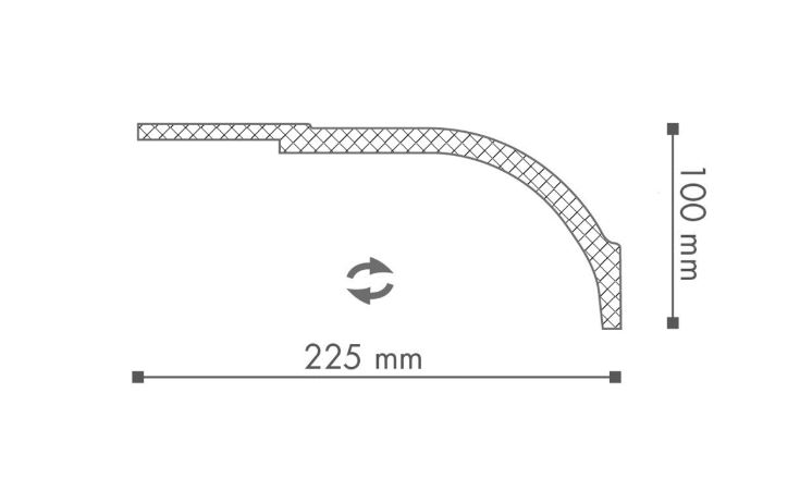 Lišta Wallstyl WT22  225 x 100