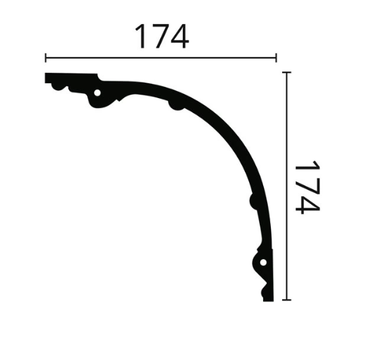 Lišta Arstyl Z42 - rohy 