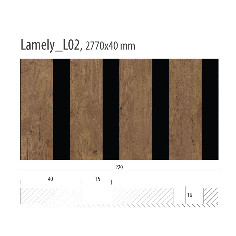 Lamelový panel L02-16